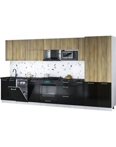 Кухонный гарнитур Интерлиния Мила Gloss 3.8-ПМ4
