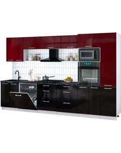 Кухонный гарнитур Интерлиния Мила Gloss 3.4-ПМ1