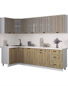 Кухонный гарнитур Интерлиния Мила Деко 1.2x2.7