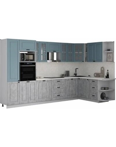 Кухонный гарнитур Интерлиния Мила Деко 1.88x3.4 PR