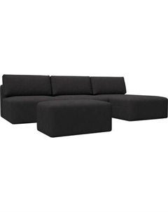 Комплект мягкой мебели Лига Диванов Лига-060 НПБ Лонг угол универсальный с пуфом / 129523 Лига диванов