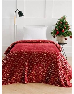 Покрывало Павлина Новый год бордо 150x200