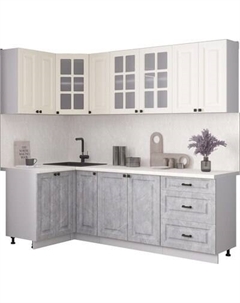 Кухонный гарнитур Интерлиния Мила Деко 1.2x2.3