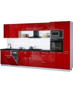 Кухонный гарнитур Интерлиния Мила Gloss 3.6-ПМ3