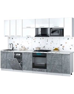 Кухонный гарнитур Интерлиния Мила Gloss 3.0-ПМ4