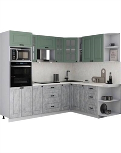 Кухонный гарнитур Интерлиния Мила Деко 1.88x2.4 PR