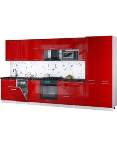 Кухонный гарнитур Интерлиния Мила Gloss 3.8-ПМ4