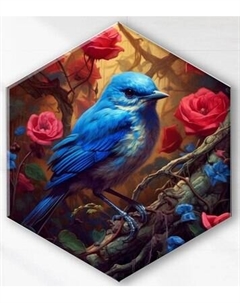 Картина по номерам Флюид Синяя птица удачи 37x32 / VHR0007