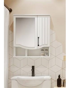 Шкаф с зеркалом для ванной Runo Марсель 65 правый