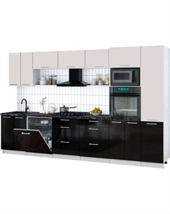 Кухонный гарнитур Интерлиния Мила Gloss 3.4-ПМ1