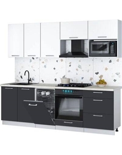 Кухонный гарнитур Интерлиния Мила Gloss 2.45-ПМ4