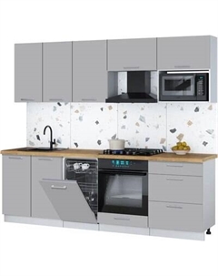 Кухонный гарнитур Интерлиния Мила Gloss 2.45-ПМ4