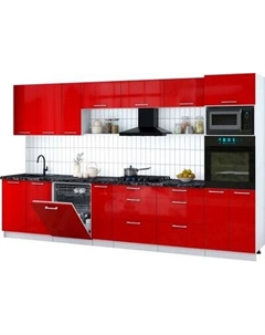 Кухонный гарнитур Интерлиния Мила Gloss 3.5-ПМ1-2