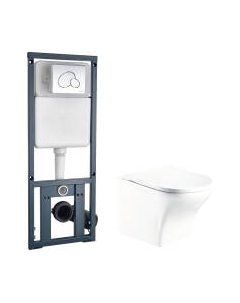 Унитаз подвесной с инсталляцией WeltWasser Odenbach 004 GL-WT + Marberg 410 RD Weltwasser