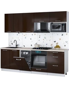 Кухонный гарнитур Интерлиния Мила Gloss 2.45-ПМ4