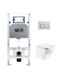 Унитаз подвесной с инсталляцией WeltWasser Amberg 506 ST+Odenbach 004 GL-WT+Amberg RD-WT Weltwasser