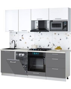 Кухонный гарнитур Интерлиния Мила Gloss 2.15-ПМ4