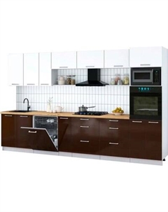 Кухонный гарнитур Интерлиния Мила Gloss 3.5-ПМ1-2