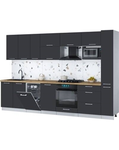 Кухонный гарнитур Интерлиния Мила Gloss 3.2-ПМ4