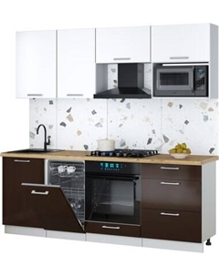 Кухонный гарнитур Интерлиния Мила Gloss 2.15-ПМ4