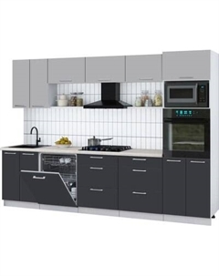 Кухонный гарнитур Интерлиния Мила Gloss 3.0-ПМ1
