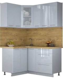 Кухонный гарнитур Интерлиния Мила Пластик 1.2x1.5