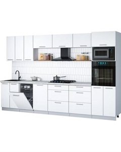 Кухонный гарнитур Интерлиния Мила Gloss 3.3-ПМ3