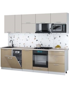 Кухонный гарнитур Интерлиния Мила Gloss 2.6-ПМ4