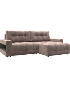 Диван угловой Лига Диванов Лига-053 НПБ угол универсальный с полками / 128946 Лига диванов