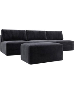 Комплект мягкой мебели Лига Диванов Лига-060 НПБ Лонг с пуфом / 129478 Лига диванов