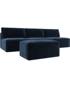 Комплект мягкой мебели Лига Диванов Лига-060 НПБ Лонг с пуфом / 129476 Лига диванов