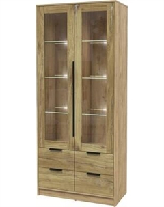 Шкаф с витриной Интерлиния Концепт КТ-ШВ2 с подсветкой