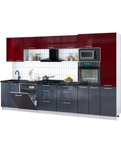 Кухонный гарнитур Интерлиния Мила Gloss 3.4-ПМ1