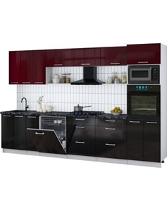 Кухонный гарнитур Интерлиния Мила Gloss 3.3-ПМ1-2