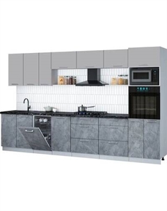 Кухонный гарнитур Интерлиния Мила Gloss 3.5-ПМ3