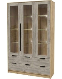 Шкаф с витриной Интерлиния Концепт КТ-ШВ3 с подсветкой