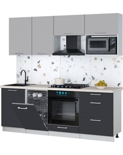 Кухонный гарнитур Интерлиния Мила Gloss 2.15-ПМ4