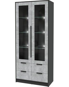 Шкаф с витриной Интерлиния Концепт КТ-ШВ2 с подсветкой