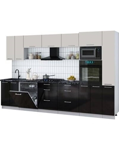 Кухонный гарнитур Интерлиния Мила Gloss 3.3-ПМ1