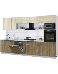 Кухонный гарнитур Интерлиния Мила Gloss 3.3-ПМ1-2