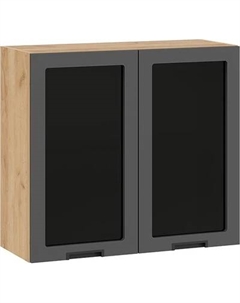 Шкаф навесной для кухни ТриЯ Гренада 1В8С с двумя дверями со стеклом Трия