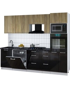 Кухонный гарнитур Интерлиния Мила Gloss 2.6-ПМ1