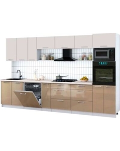 Кухонный гарнитур Интерлиния Мила Gloss 3.5-ПМ1-2