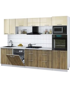 Кухонный гарнитур Интерлиния Мила Gloss 3.0-ПМ1