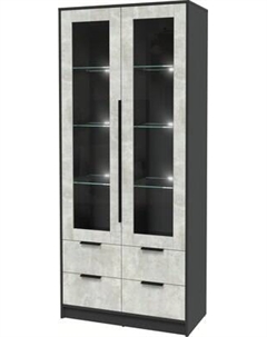 Шкаф с витриной Интерлиния Концепт КТ-ШВ2 с подсветкой