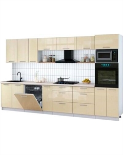 Кухонный гарнитур Интерлиния Мила Gloss 3.5-ПМ1-2