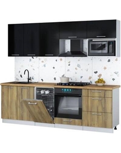 Кухонный гарнитур Интерлиния Мила Gloss 2.45-ПМ4