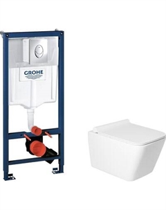 Унитаз подвесной с инсталляцией Saniteco KW-9004W + GROHE Rapid SL 38721001