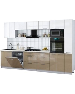 Кухонный гарнитур Интерлиния Мила Gloss 3.3-ПМ1