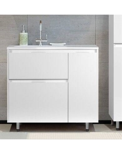 Тумба под умывальник Symbolite Барселона 90 Люкс Plus левая 2 ящика с выкатной корзиной